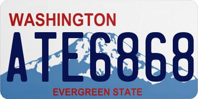 WA license plate ATE6868