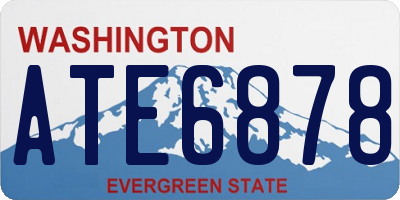 WA license plate ATE6878