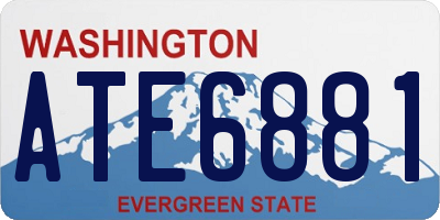 WA license plate ATE6881
