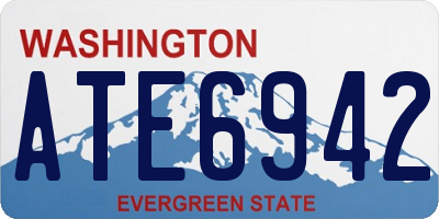 WA license plate ATE6942