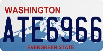 WA license plate ATE6966