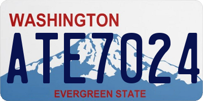 WA license plate ATE7024