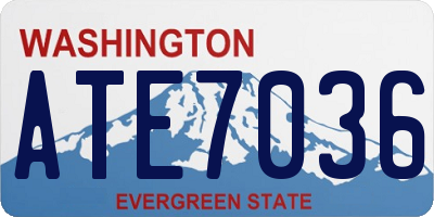 WA license plate ATE7036