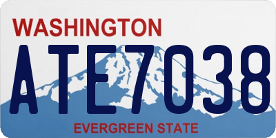 WA license plate ATE7038