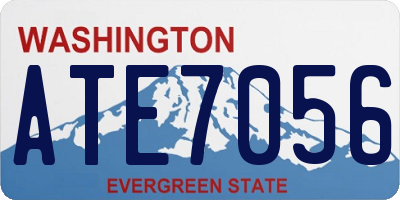 WA license plate ATE7056