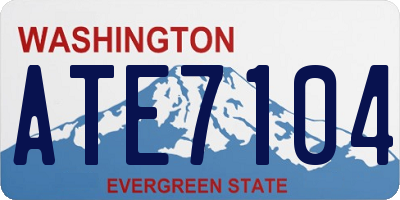 WA license plate ATE7104
