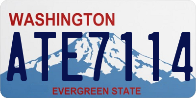 WA license plate ATE7114