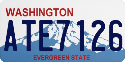 WA license plate ATE7126