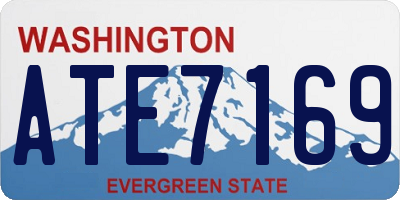 WA license plate ATE7169
