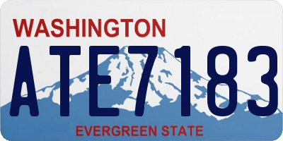WA license plate ATE7183