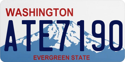 WA license plate ATE7190
