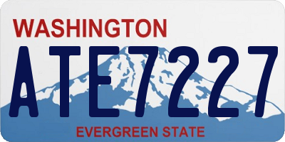 WA license plate ATE7227