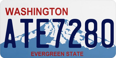 WA license plate ATE7280