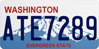 WA license plate ATE7289