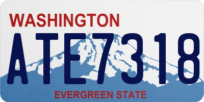 WA license plate ATE7318
