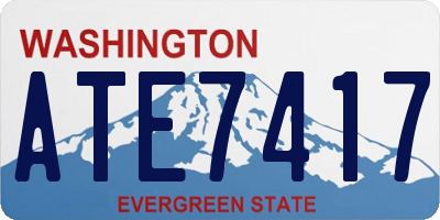 WA license plate ATE7417