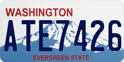 WA license plate ATE7426