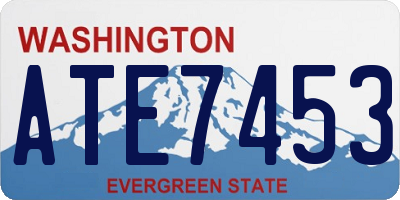 WA license plate ATE7453
