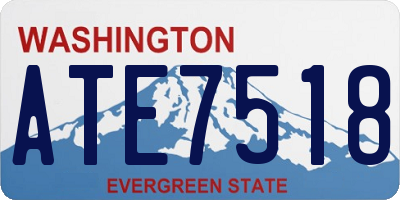 WA license plate ATE7518
