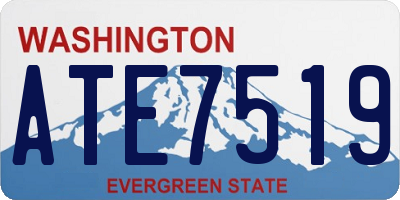 WA license plate ATE7519