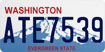 WA license plate ATE7539