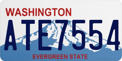 WA license plate ATE7554