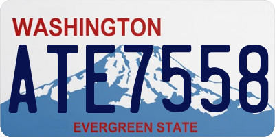 WA license plate ATE7558