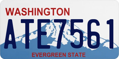 WA license plate ATE7561