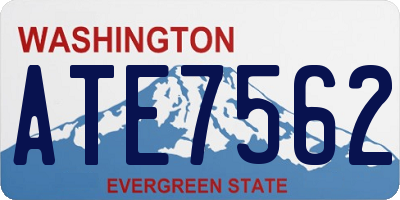 WA license plate ATE7562