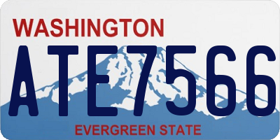 WA license plate ATE7566