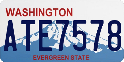 WA license plate ATE7578