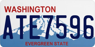 WA license plate ATE7596