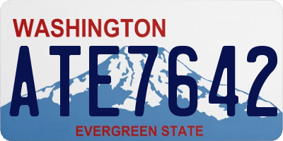 WA license plate ATE7642