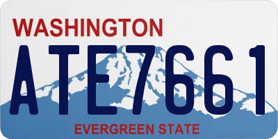 WA license plate ATE7661