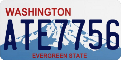 WA license plate ATE7756