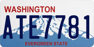 WA license plate ATE7781