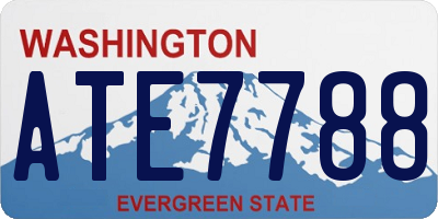 WA license plate ATE7788