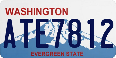 WA license plate ATE7812