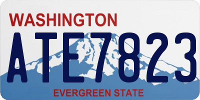 WA license plate ATE7823