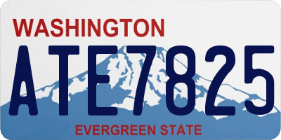 WA license plate ATE7825