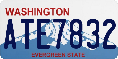 WA license plate ATE7832