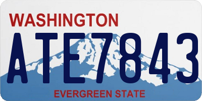 WA license plate ATE7843