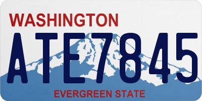WA license plate ATE7845