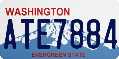 WA license plate ATE7884