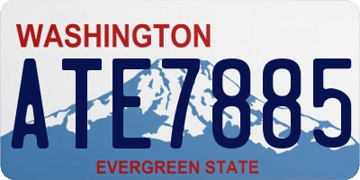 WA license plate ATE7885