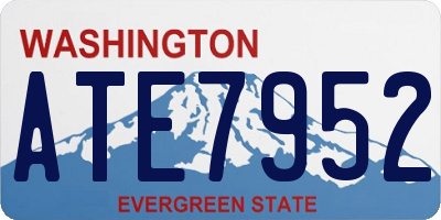 WA license plate ATE7952