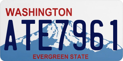 WA license plate ATE7961