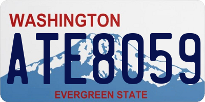 WA license plate ATE8059
