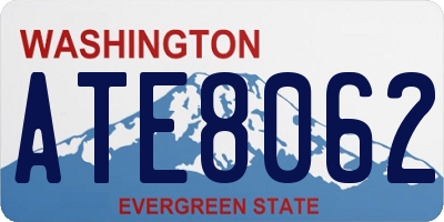 WA license plate ATE8062