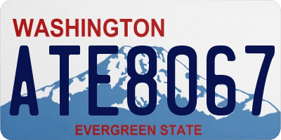 WA license plate ATE8067